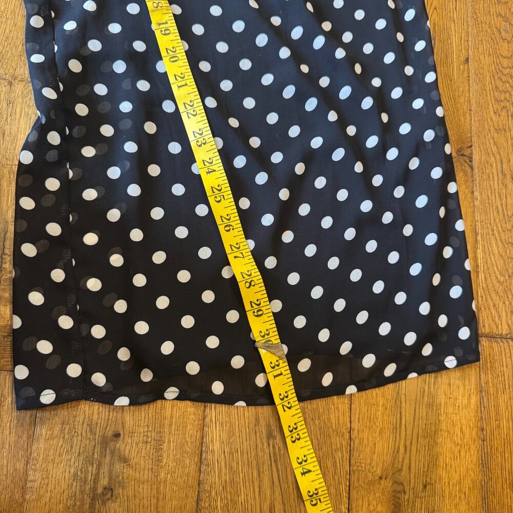 New Directions Soft Wide Leg Pants Black And White Polka Dot Boho Womens Sz L - Picture 5 of 5